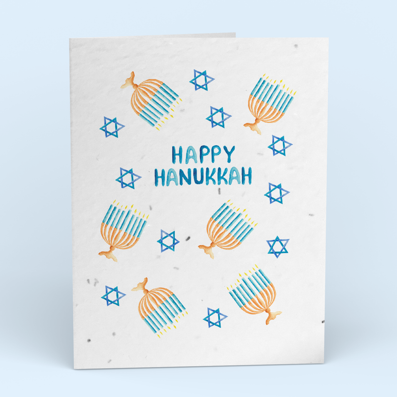 Happy Hanukkah Watercolor