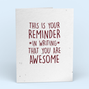Reminder In Writing